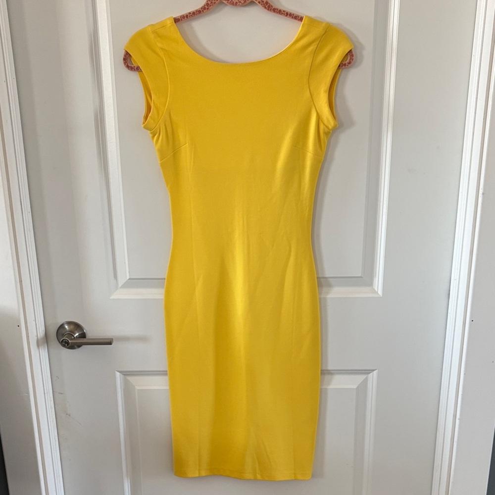 NWT Yellow Cap Sleeve Midi Dress